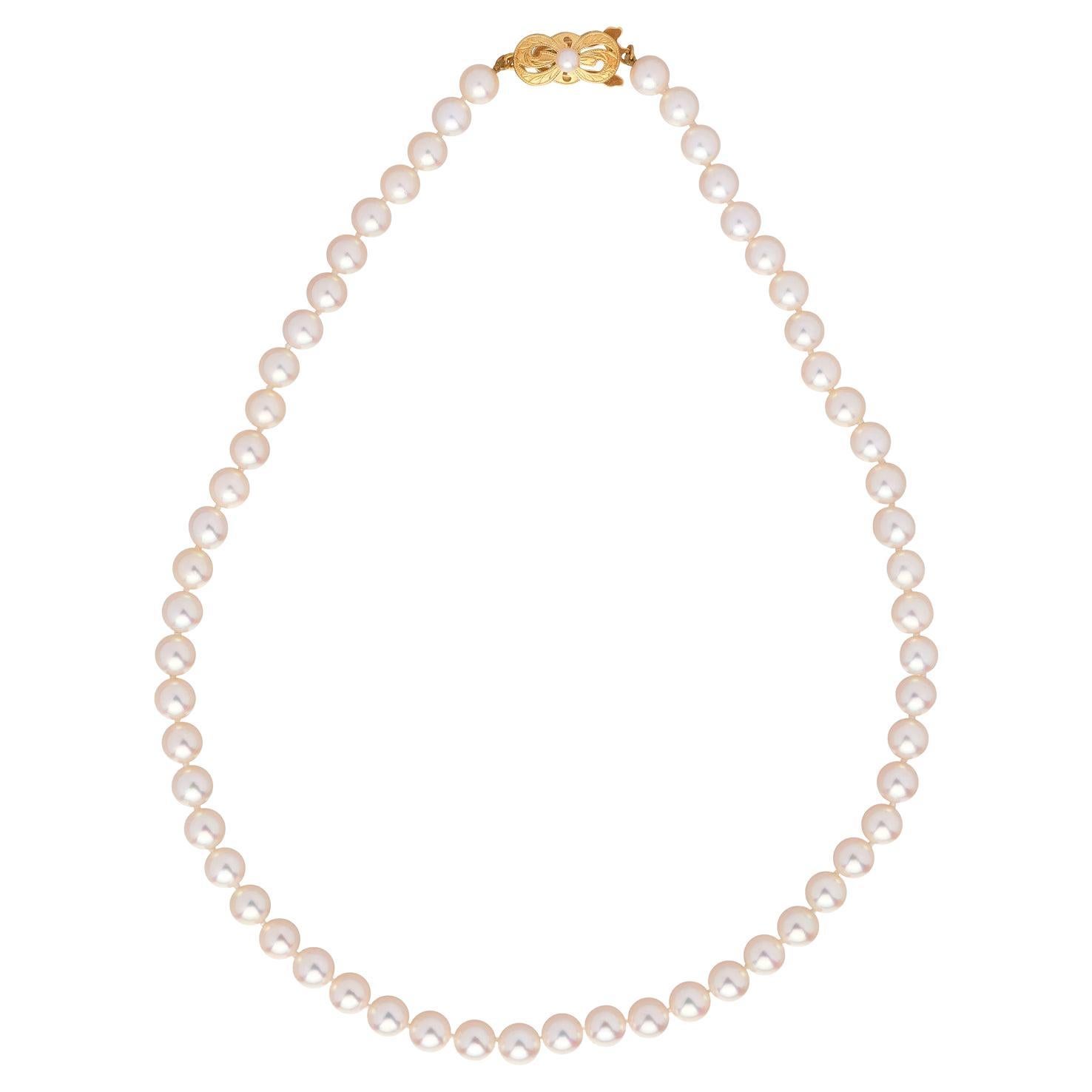 Fine Mikimoto Pearl Necklace