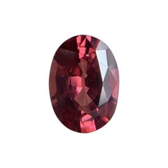 Fine 1.73ct Vivid Pink Orange Rhodolite Garnet Oval Cut Gem