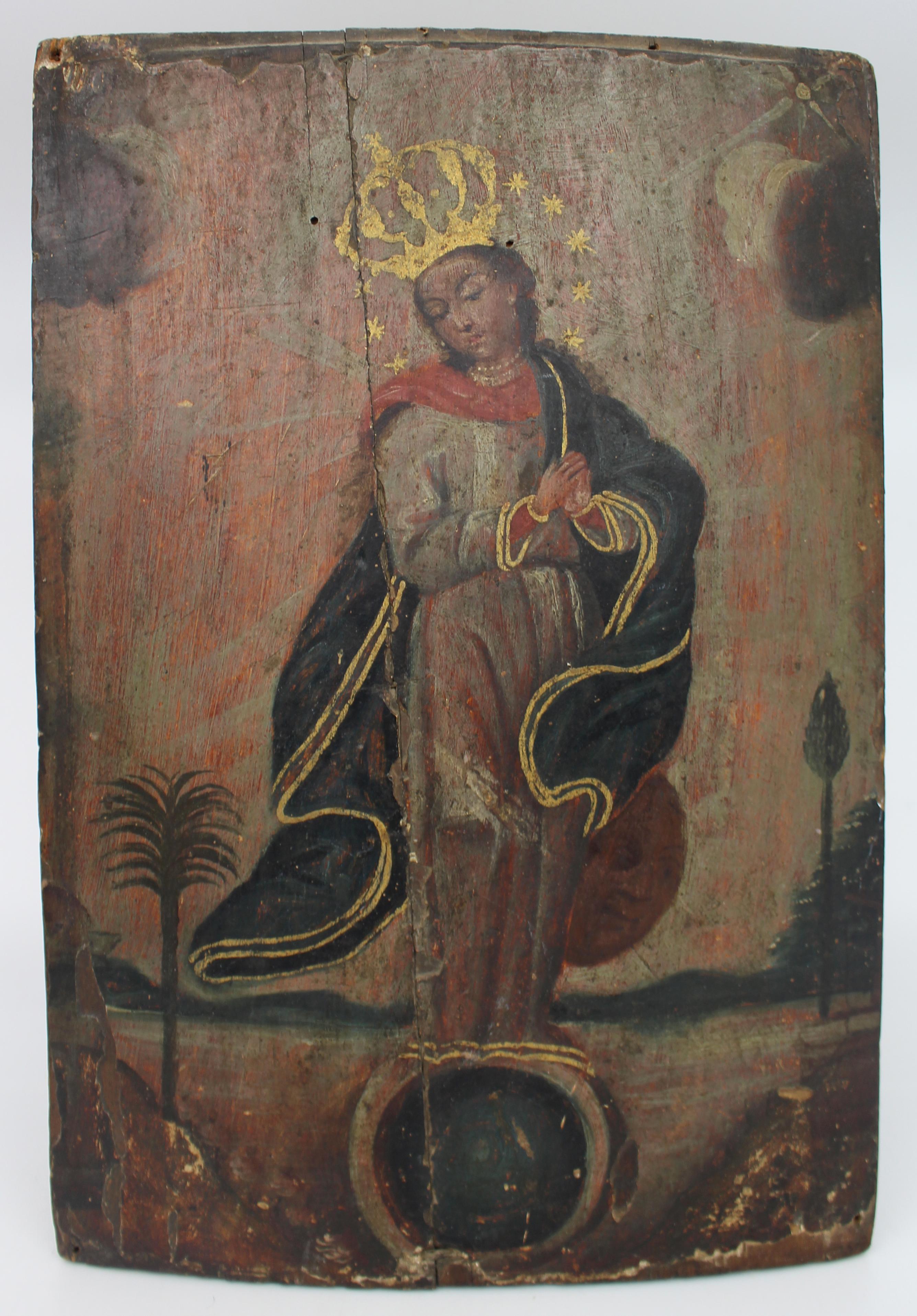 Fine 17th century religious painting oil on board.


17th c. Oil on board. 

The board bowed with vertical crack running to the centre. 

Measures 21 x 31 cm. 

Removed from a Worcestershire manor house.

