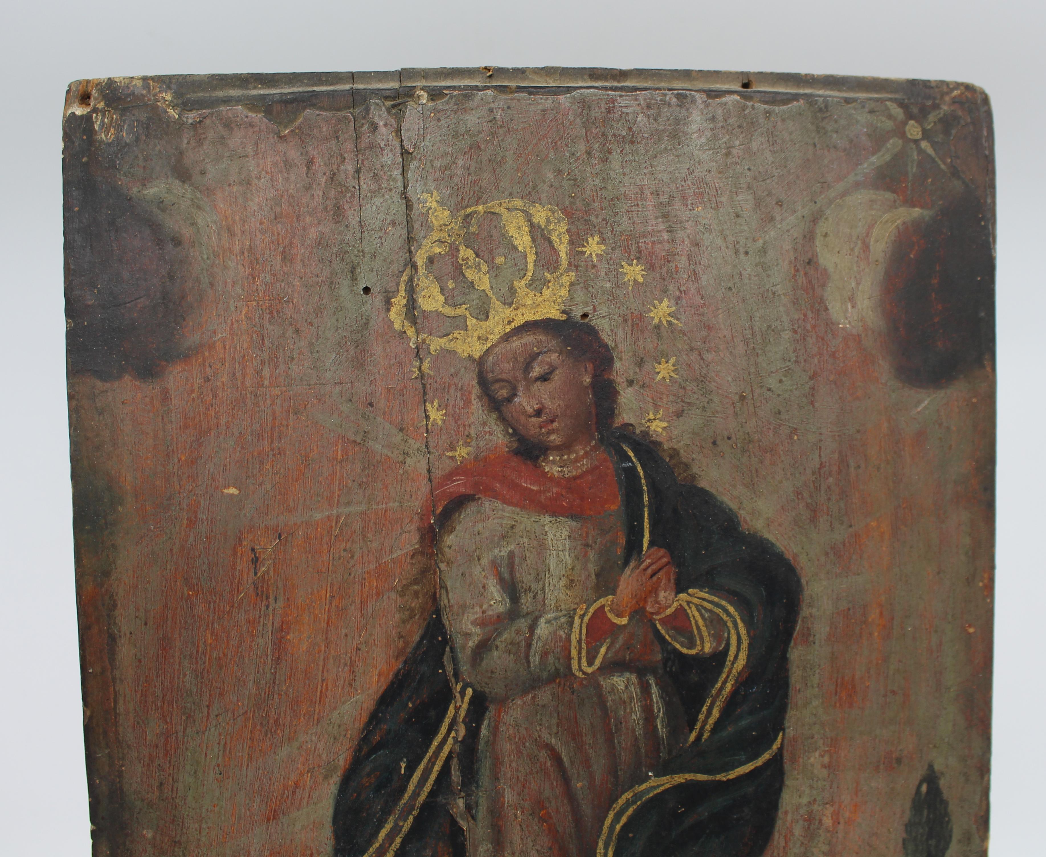Fine 17th Century Religious Painting Oil on Board In Good Condition For Sale In Worcester, GB