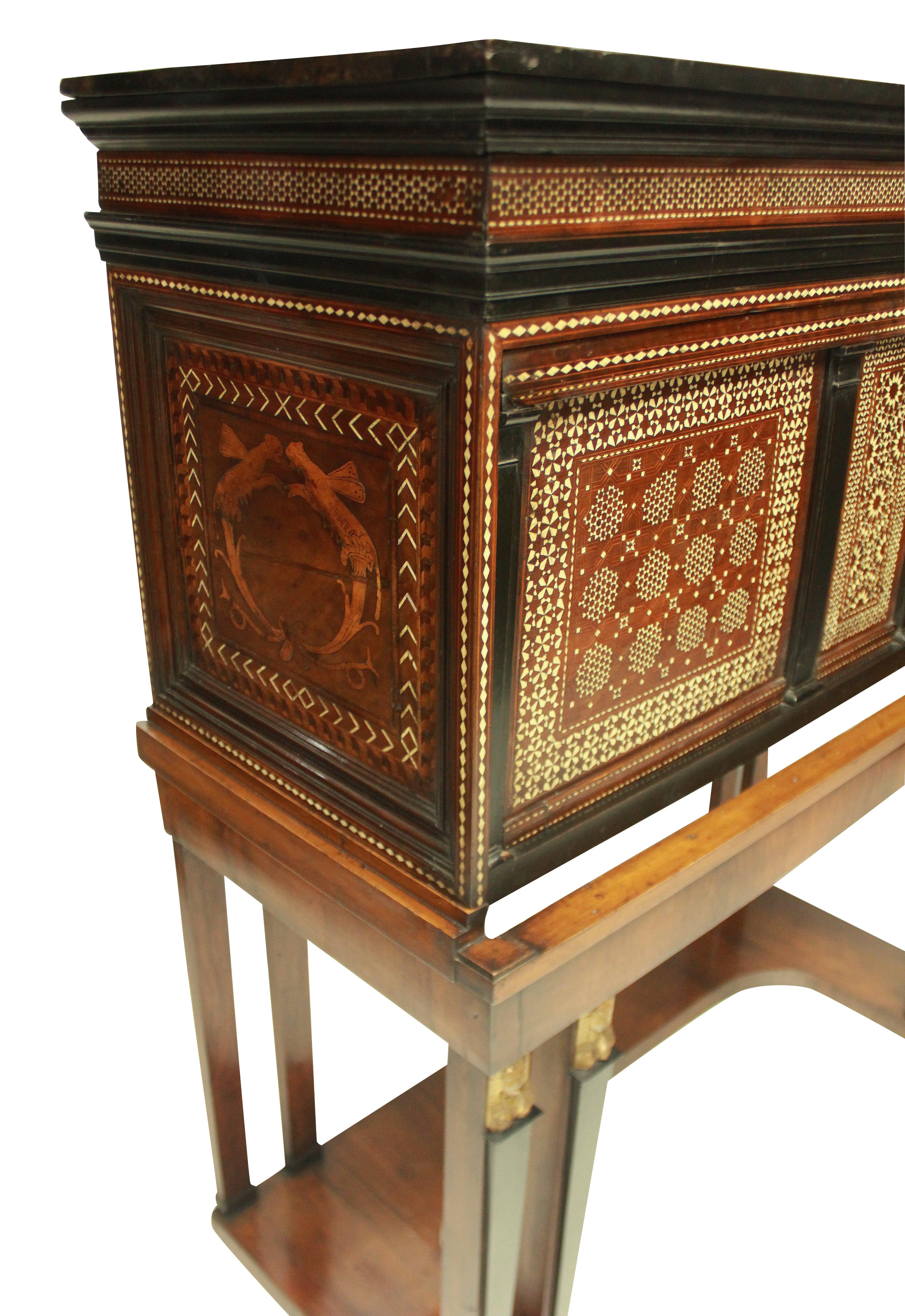 Fine 17th Century Spanish Vargueno Chest on Stand in the Moorish Taste 4