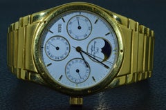 Fine 18 Karat Gold IWC Automatic Perpetual Calendar Wristwatch with Moon Phases