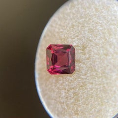 Fine 1.81 Vivid Purple Red Rhodolite Garnet Emerald Octagon Cut Gem