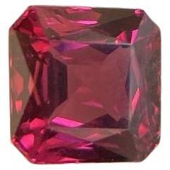 Fine 1.81 Vivid Purple Red Rhodolite Garnet Emerald Octagon Cut Gem
