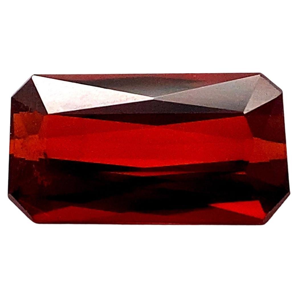 Fine Natural Spessartine Garnet Loose Gemstone.

1.82 Carat with a beautiful vivid reddish orange colour and very good clarity. Clean stone.

This stone has an excellent fancy emerald/octagon cut with good proportions and symmetry. It also has an