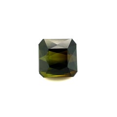 Fine 1.84ct Olive Green Tourmaline Fancy Scissor Emerald Octagon Cut VS