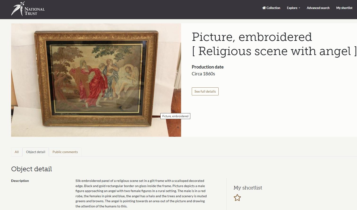 Royal House Antiques

Royal House Antiques is delighted to offer for sale this rather stunning 1860 Silk Embroidery based on the 1598 Annibale Carracci oil painting of 