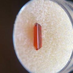 Fine 1.89ct Vivid Orange Spessartine Garnet Fancy Emerald Octagon Cut