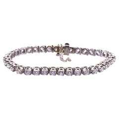 Fine 18k White Gold 4.00–5.00 Carat Diamond Tennis Bracelet 36 Natural Diamonds