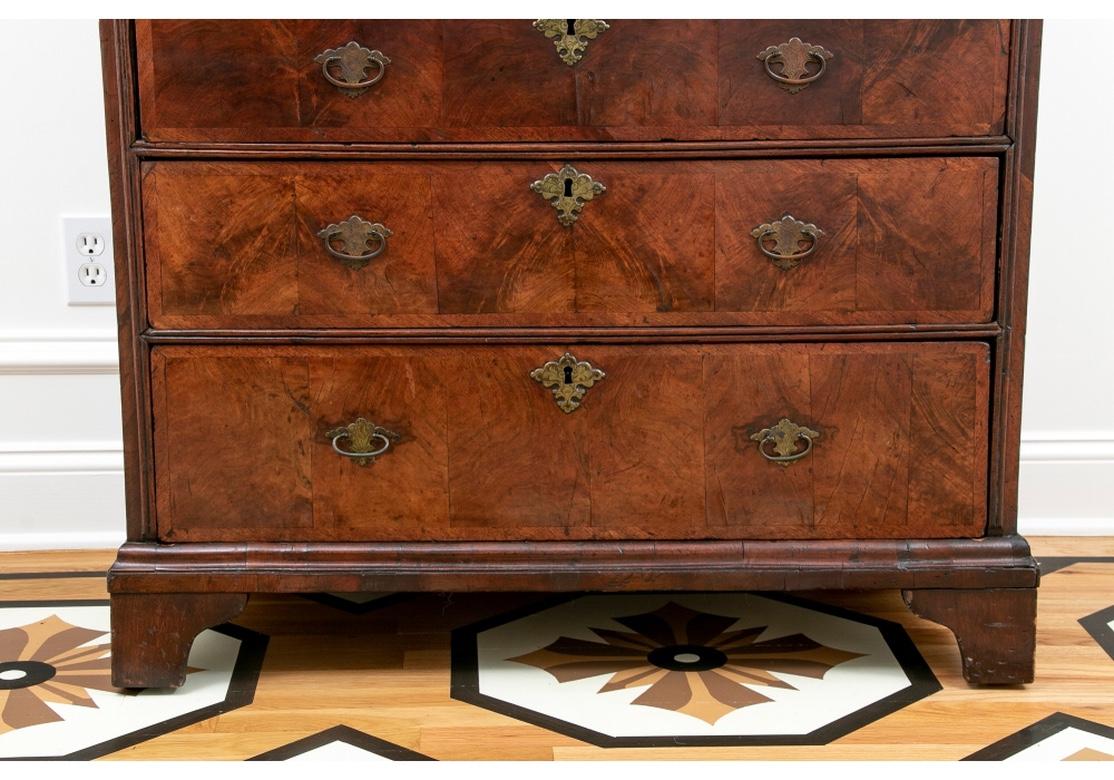 Fine 18th/19th C. Continental Figured Wood Chest Of Drawers In Good Condition In Bridgeport, CT