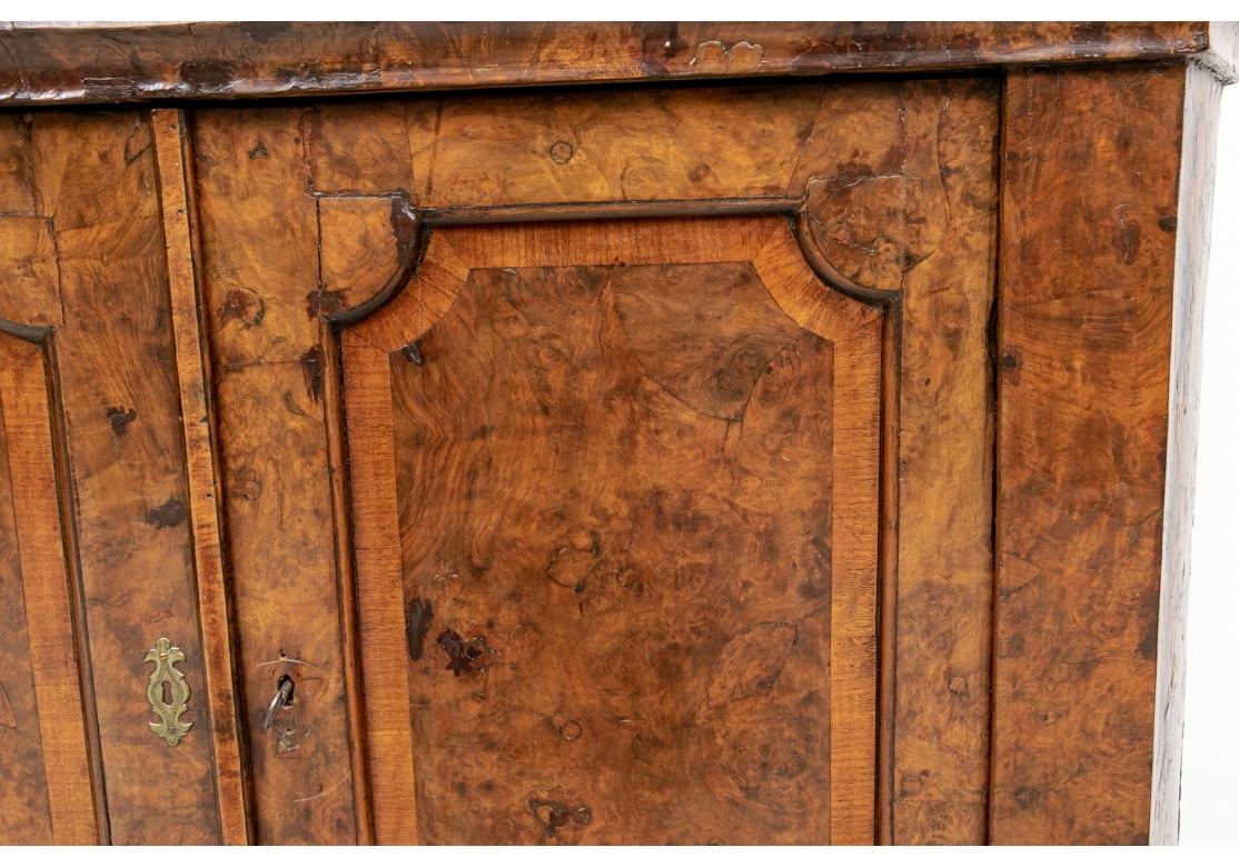 Fine 18th/19th Century Figured Burl Wood Breakfront For Sale 9