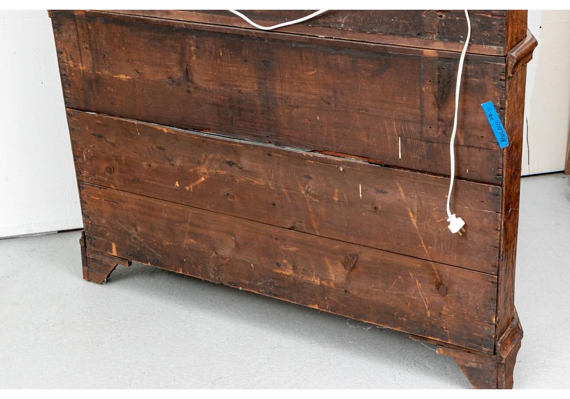 Fine 18th/19th Century Figured Burl Wood Breakfront For Sale 15