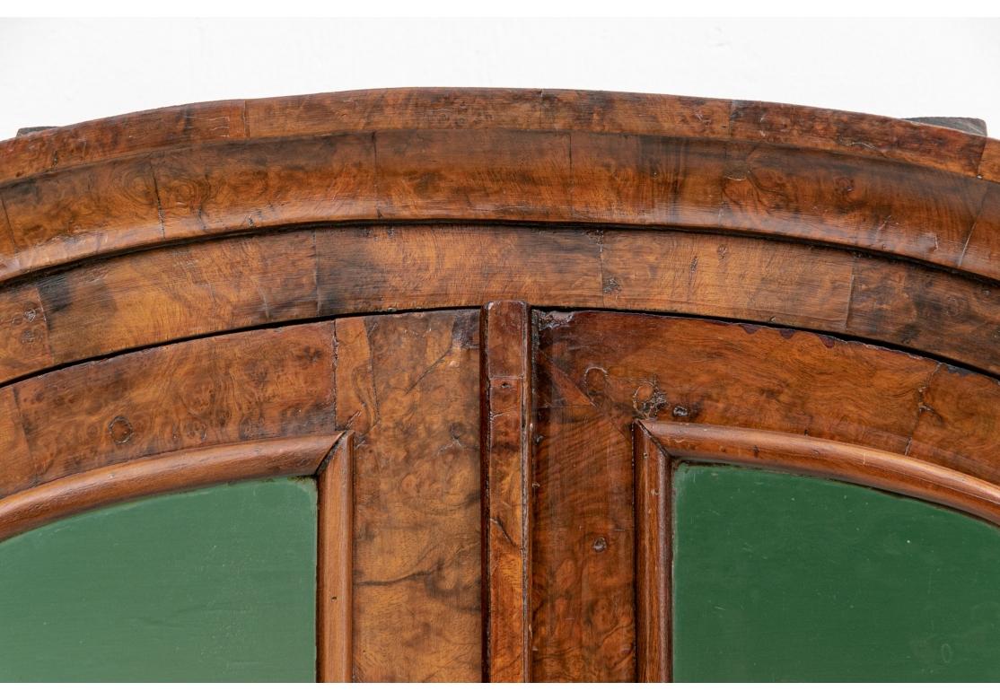 Regency Fine 18th/19th Century Figured Burl Wood Breakfront For Sale