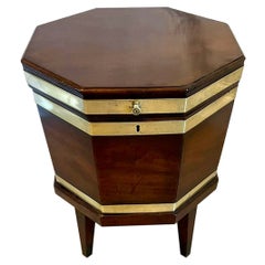 Fine 18th Century Antique George III Quality Mahogany Brass Bound Wine Cooler