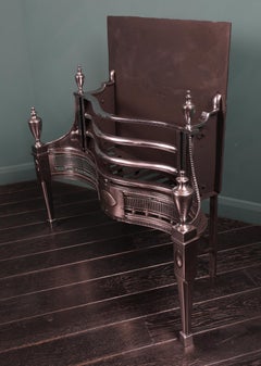 Fine 18th Century English Serpentine Fireplace Grate