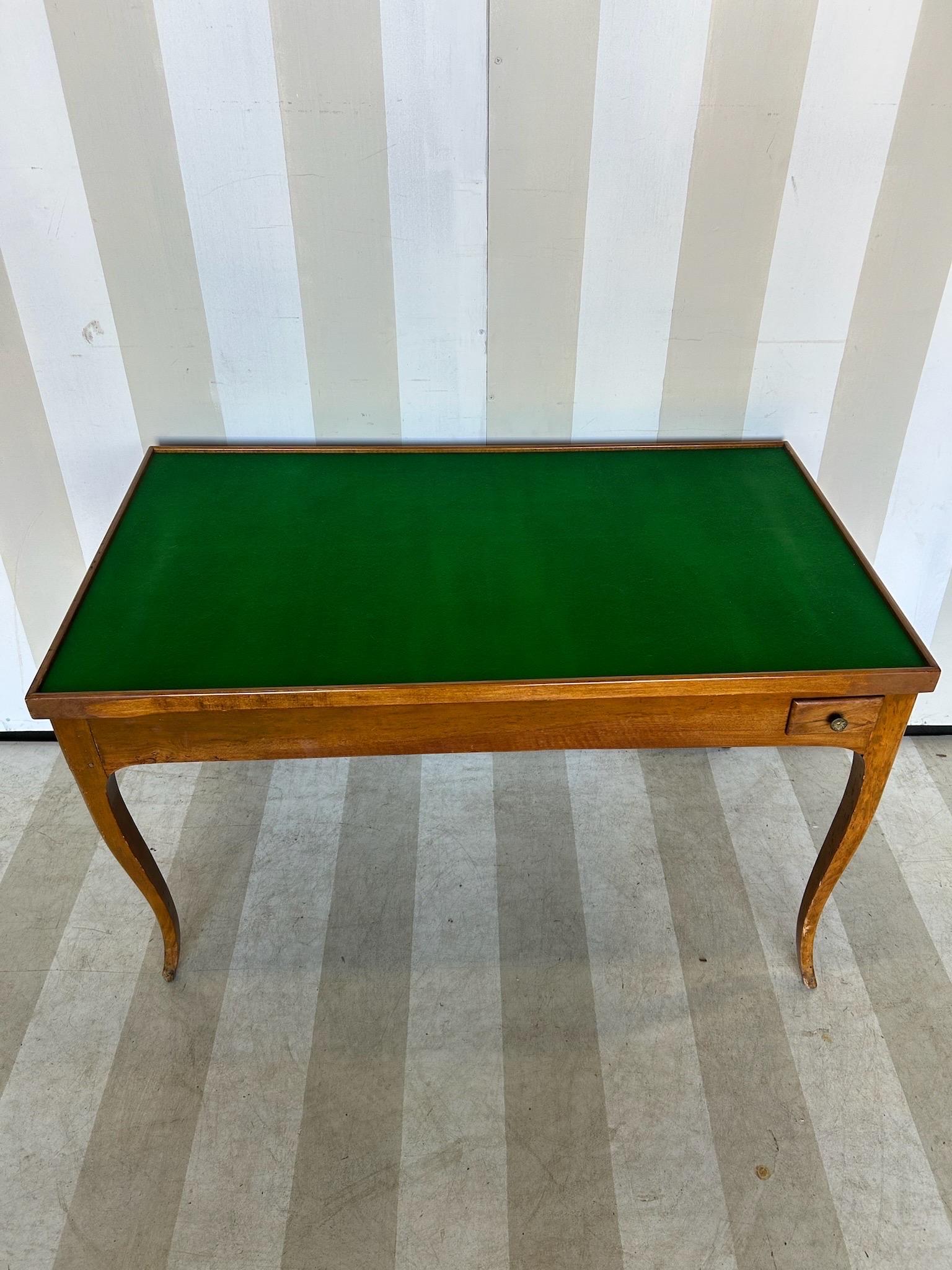 Rococo Fine 18th Century French Games Table with removable Leathertop Writing Desk For Sale