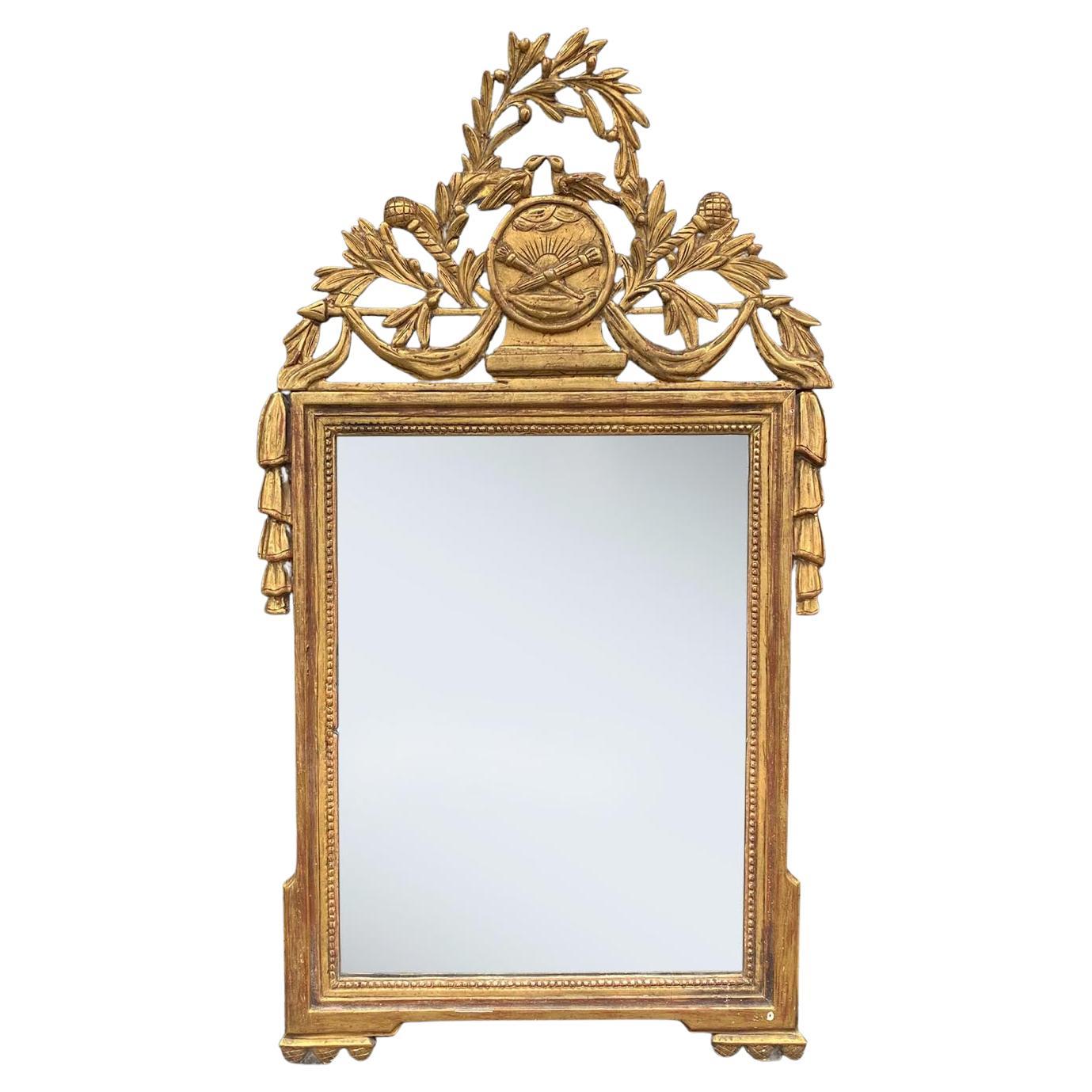 Fine 18th Century French Gilt Wood Framed Wall Mirror