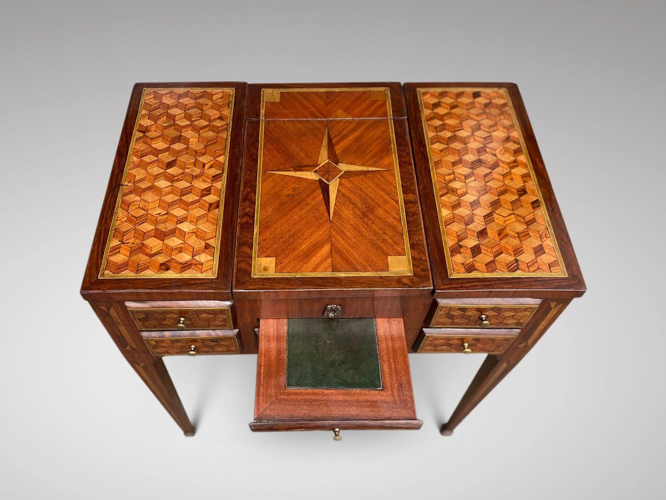 18th Century and Earlier Fine 18th Century French Louis XVI Marquetry Dressing Table