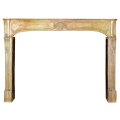 Fine 18th Century French Regency Marble Stone Antique Fireplace Surround