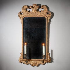 Fine 18th Century George I Gilt Gesso Pier or Console Mirror, Manner of Belchier