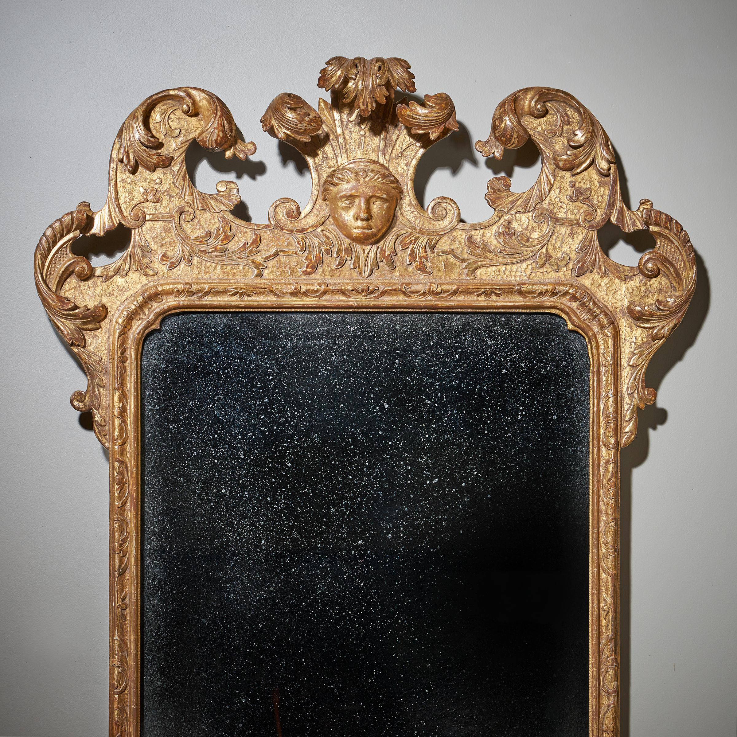 18th Century and Earlier Fine 18th Century George I Gilt Gesso Pier or Console Mirror, Manner of Belchier For Sale