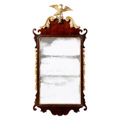 Fine 18th Century George II Period Mahogany and Gilt Mirror