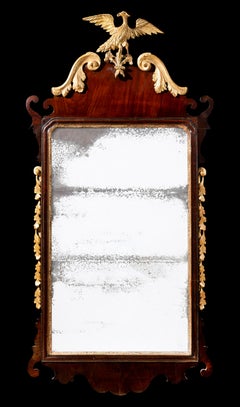 Fine 18th Century George II Period Mahogany and Gilt Mirror