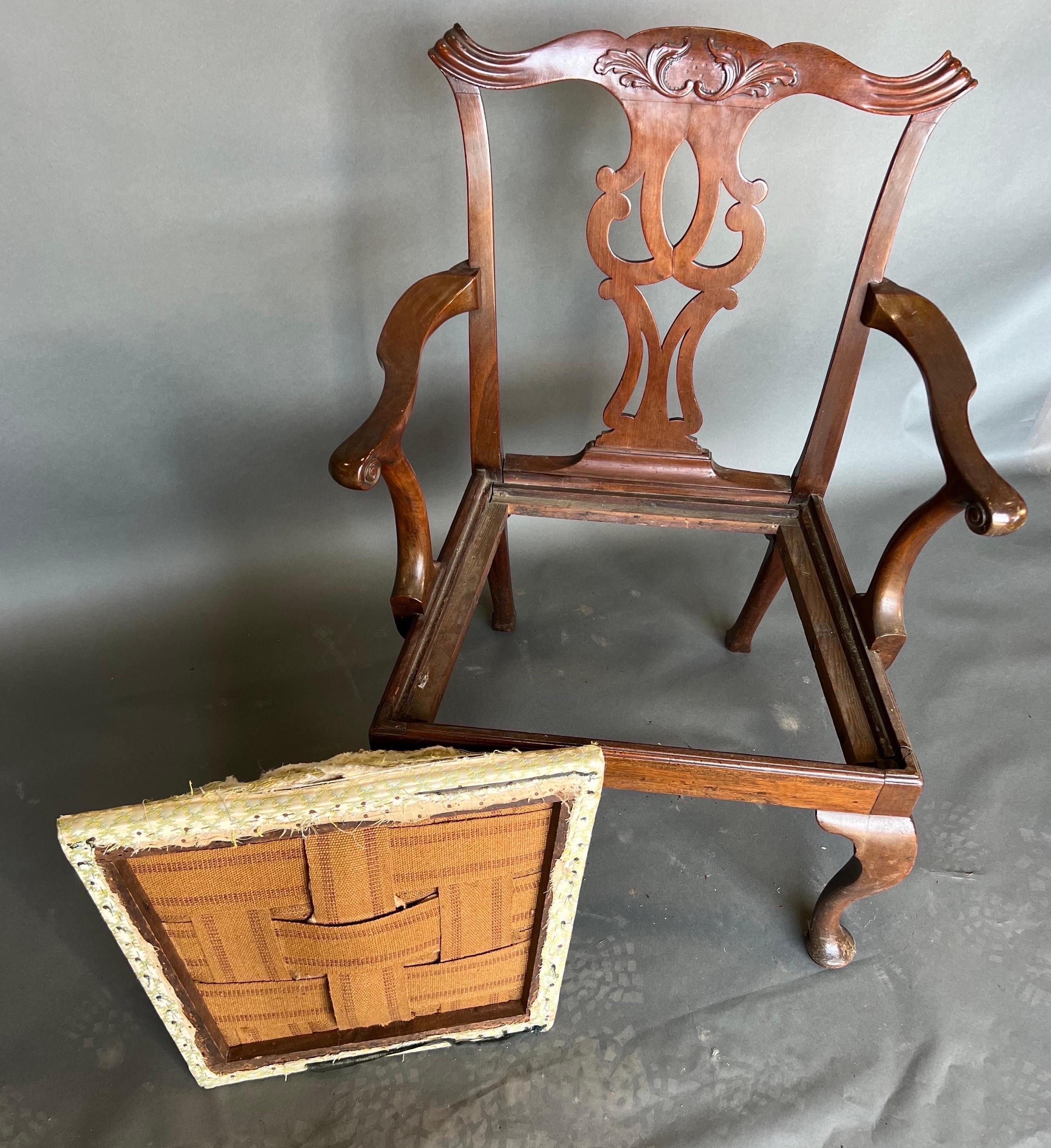 Fauteuil en acajou géorgien du XVIIIe siècle en vente 6