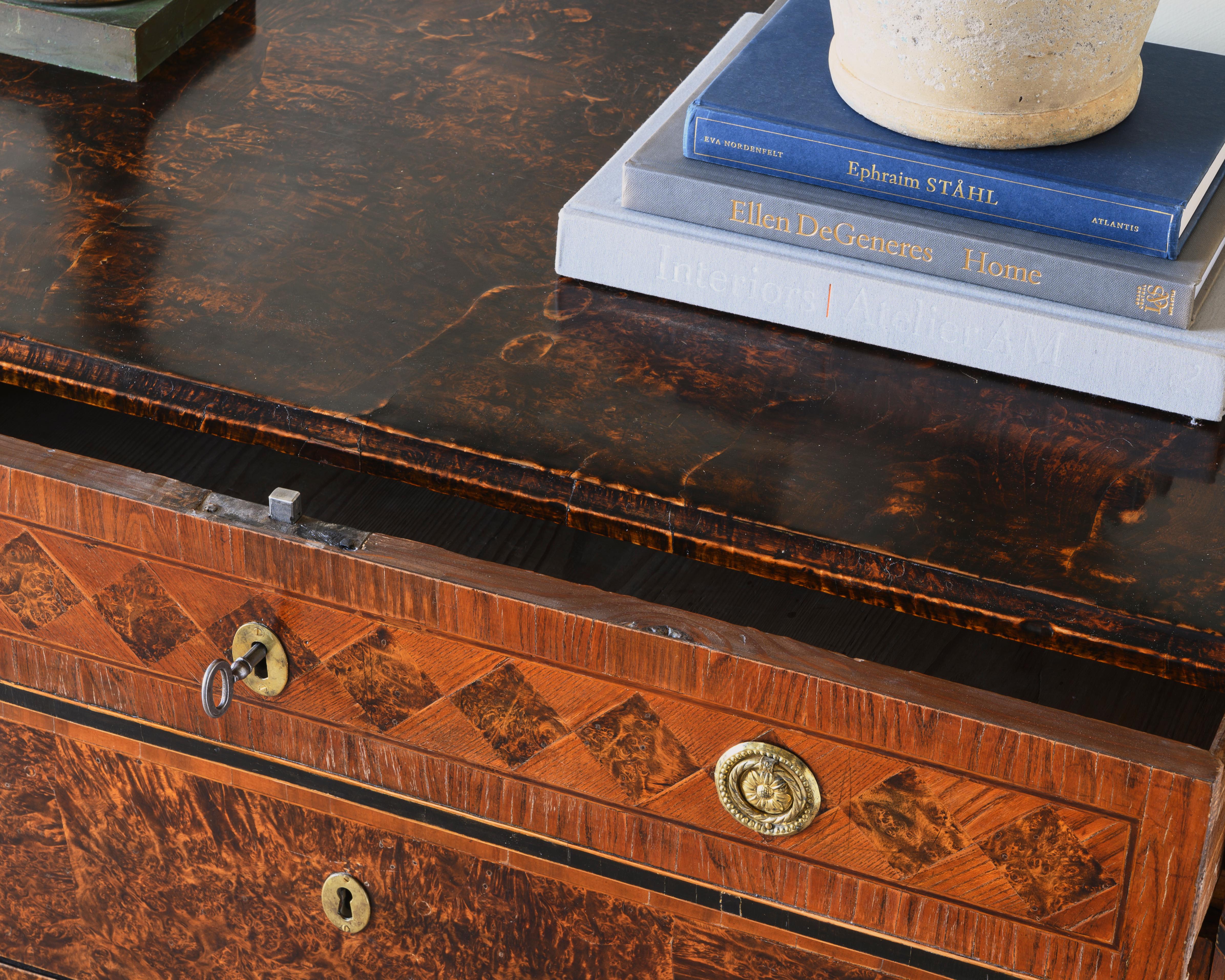 Fine 18th Century Gustavian Chest of Drawers In Good Condition For Sale In Mjöhult, SE