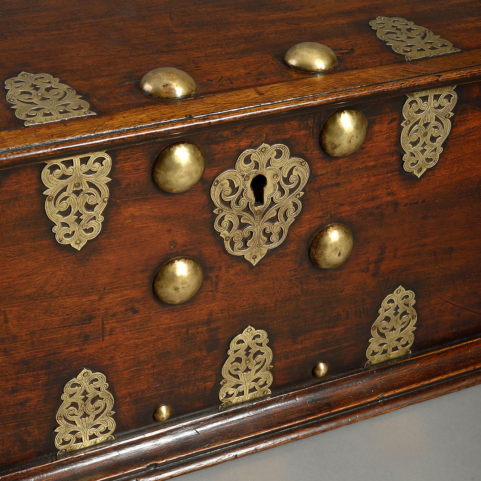 Sri Lankan Fine 18th Century Hardwood and Brass Mounted Chest