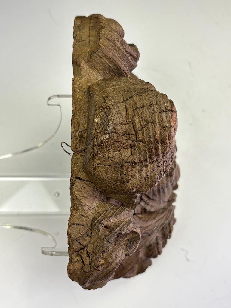 Pregevole frammento architettonico in legno duro intagliato del XVIII secolo, raffigurante un nobile in vendita 9