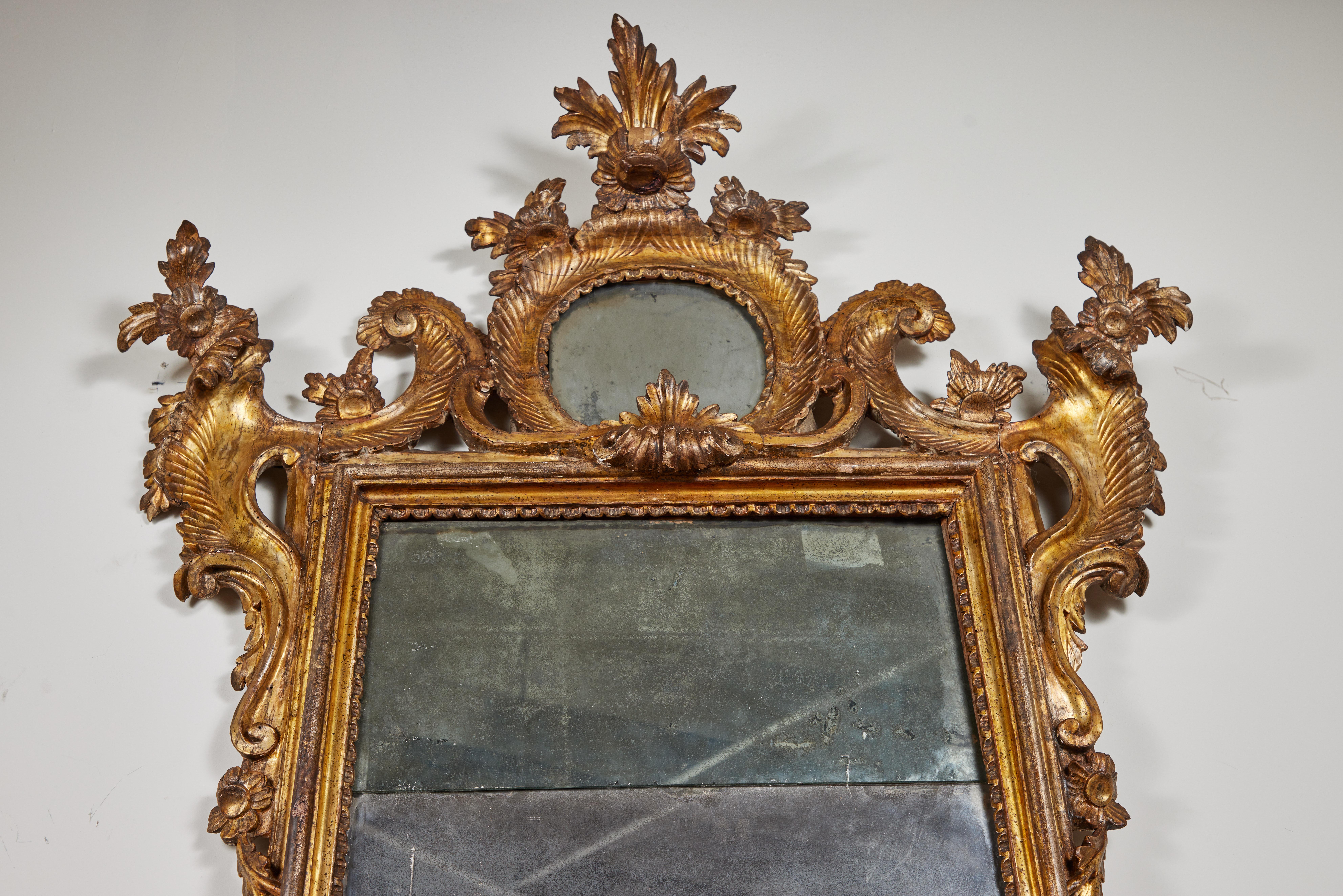Fein, 18. Jahrhundert, Neapel Pfeiler-Spiegel im Angebot 1