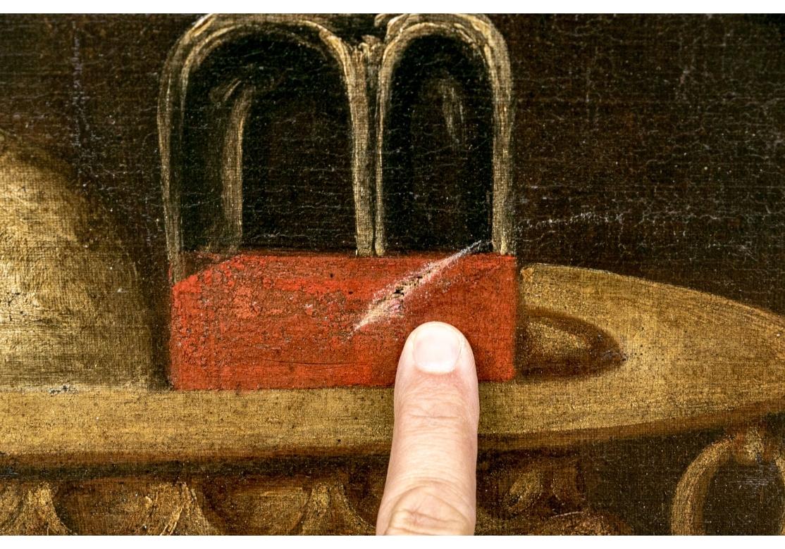 Nature morte à l'huile sur toile du 18e siècle en vente 8