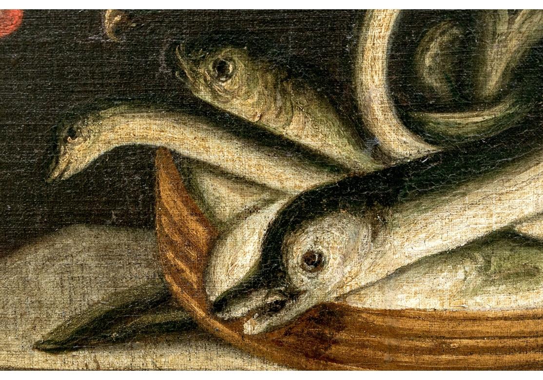 Nature morte à l'huile sur toile du 18e siècle en vente 10