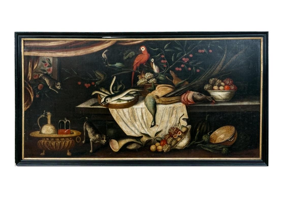 Nature morte à l'huile sur toile du 18e siècle en vente 13