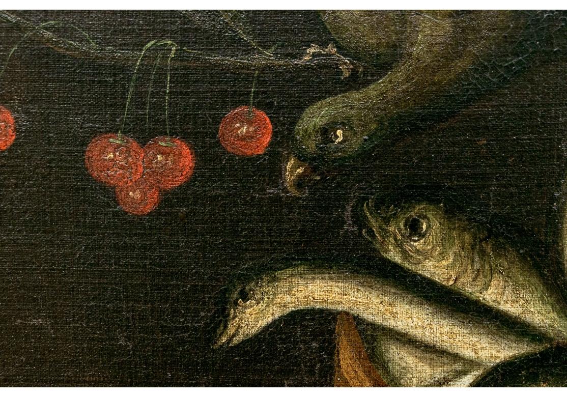 Toile Nature morte à l'huile sur toile du 18e siècle en vente