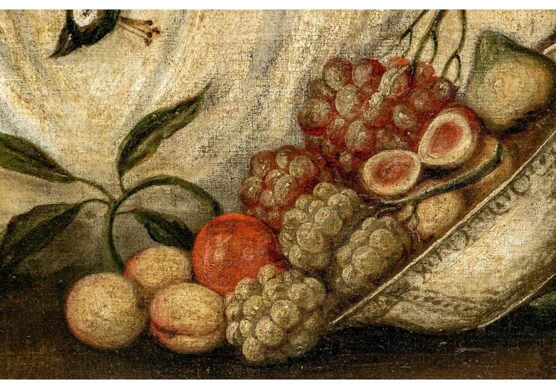 Nature morte à l'huile sur toile du 18e siècle en vente 1