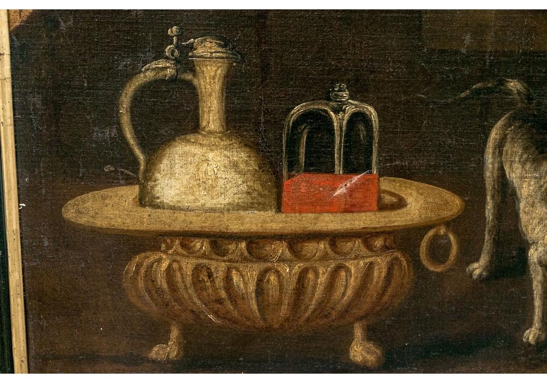 Nature morte à l'huile sur toile du 18e siècle en vente 2