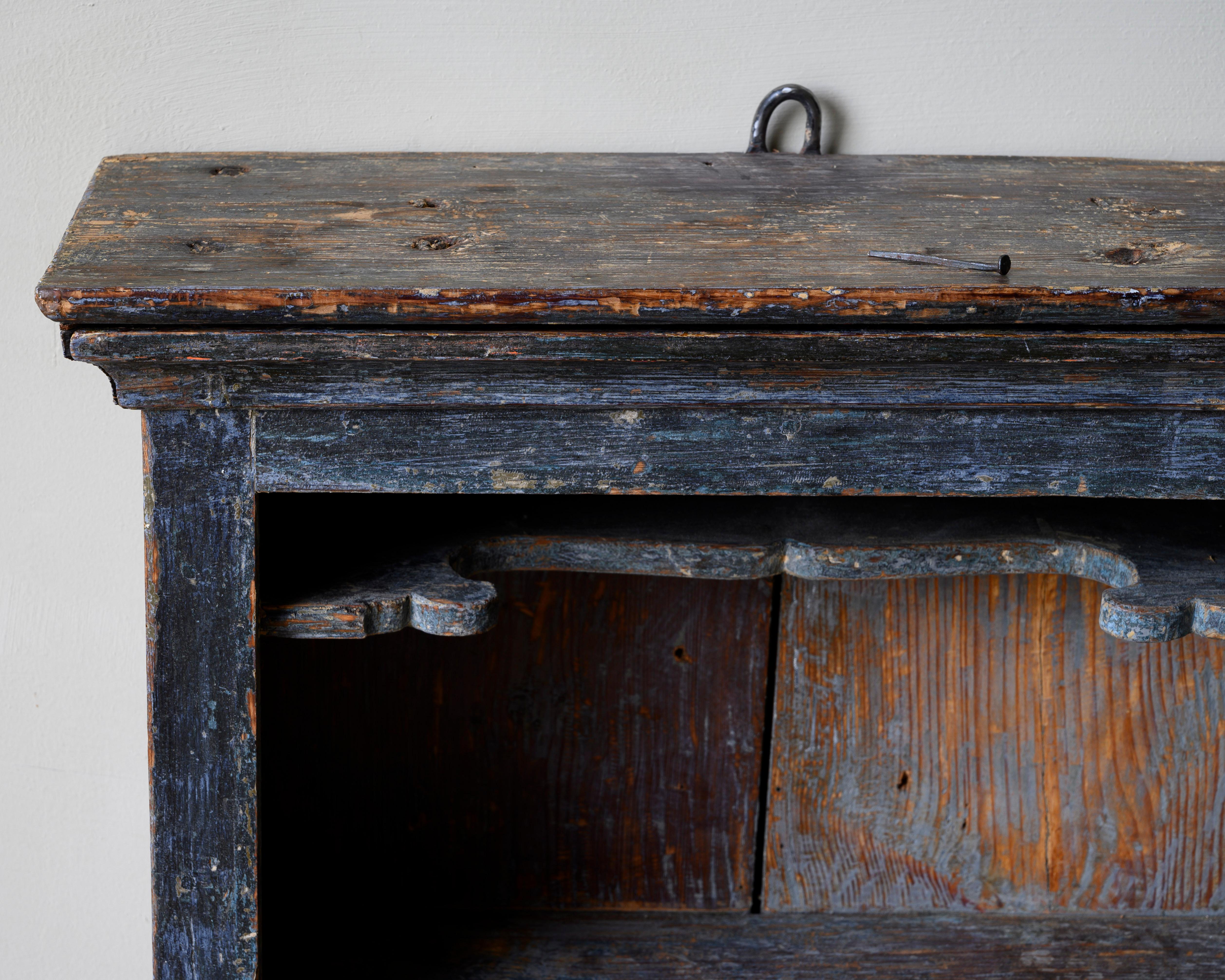 Fine 18th Century Provincial Gustavian Wall Cabinet 1