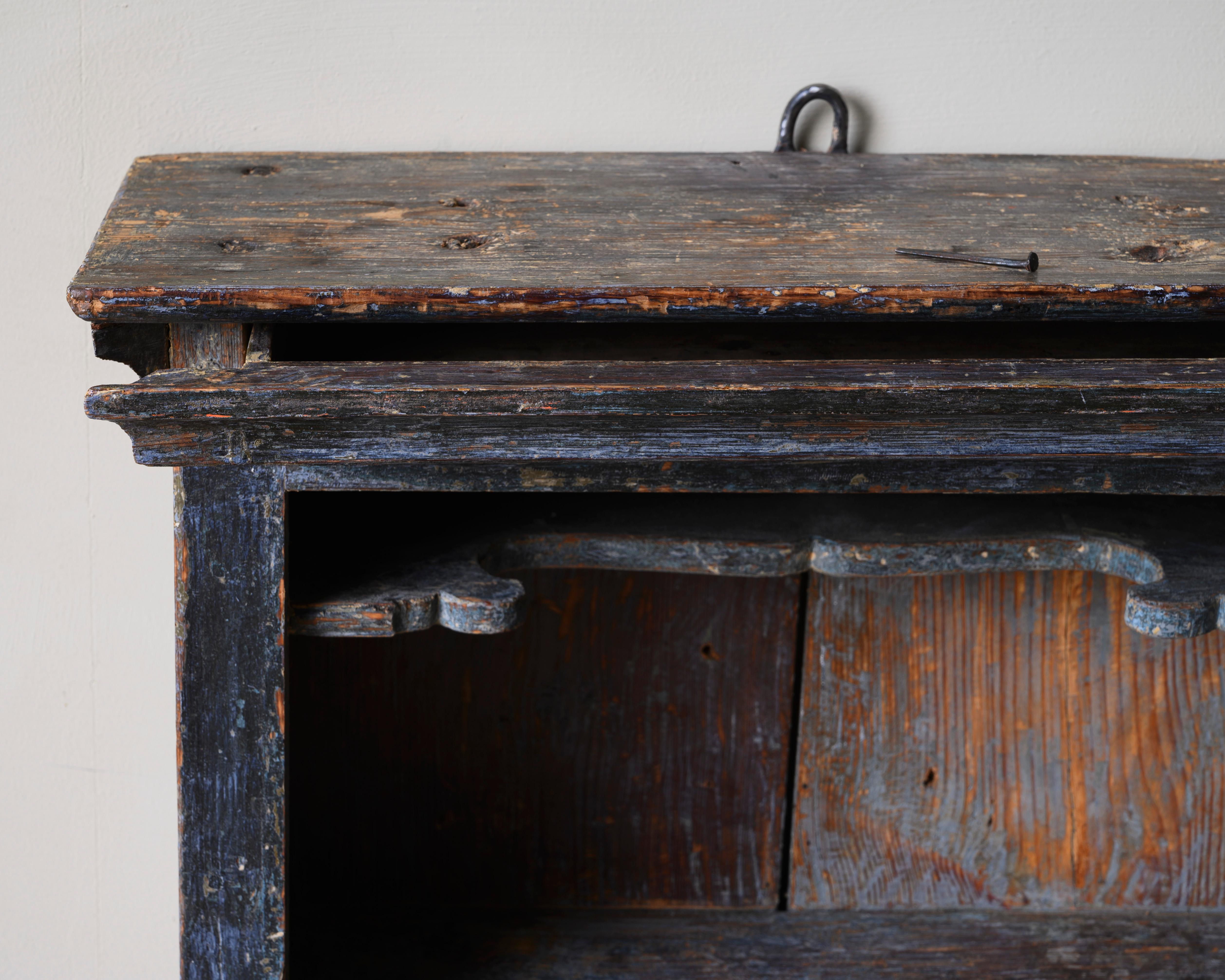 Fine 18th Century Provincial Gustavian Wall Cabinet 2