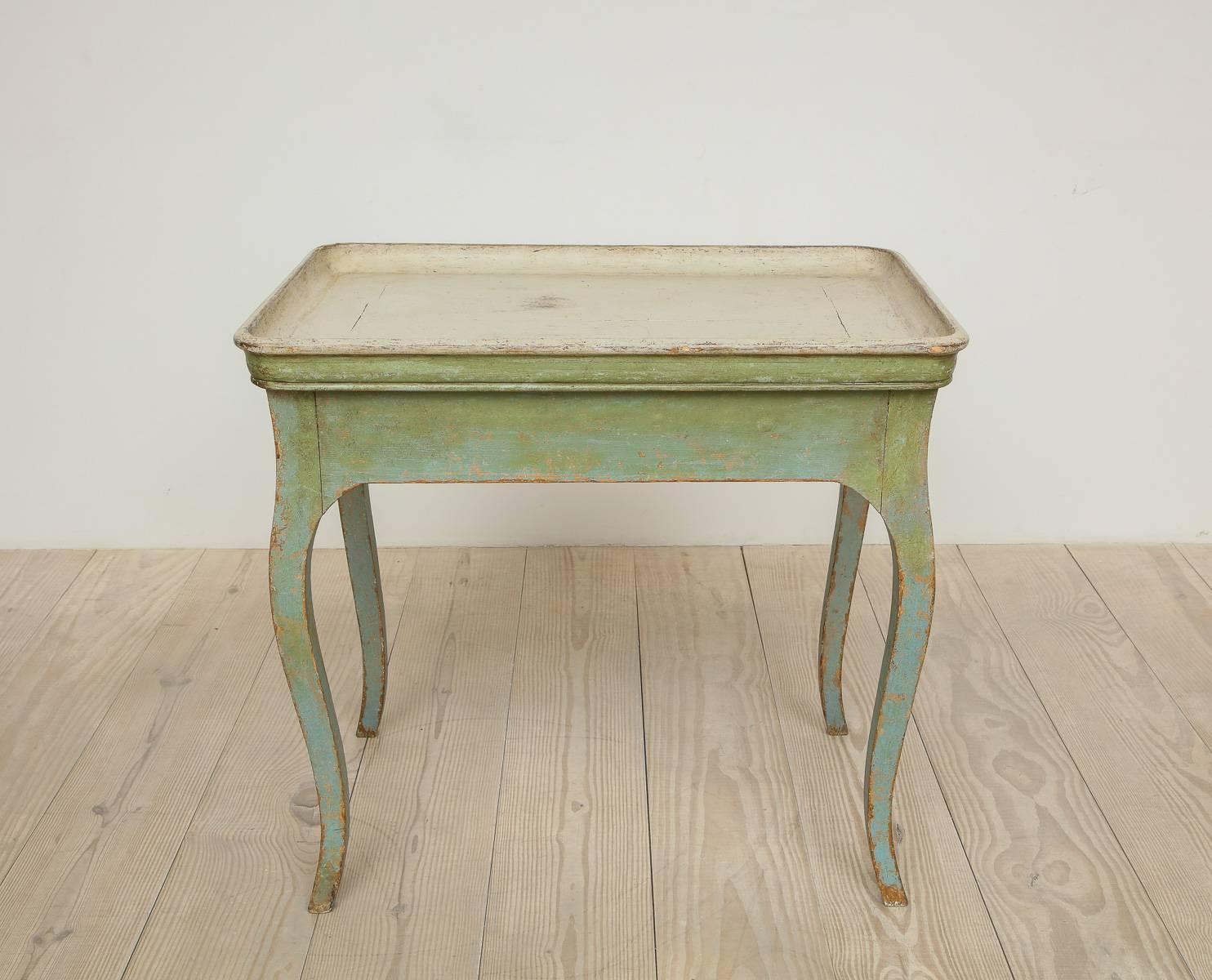 18th Century and Earlier Fine 18th Century Rococo Tray Table, Origin: Stockholm, Sweden, circa 1760 For Sale