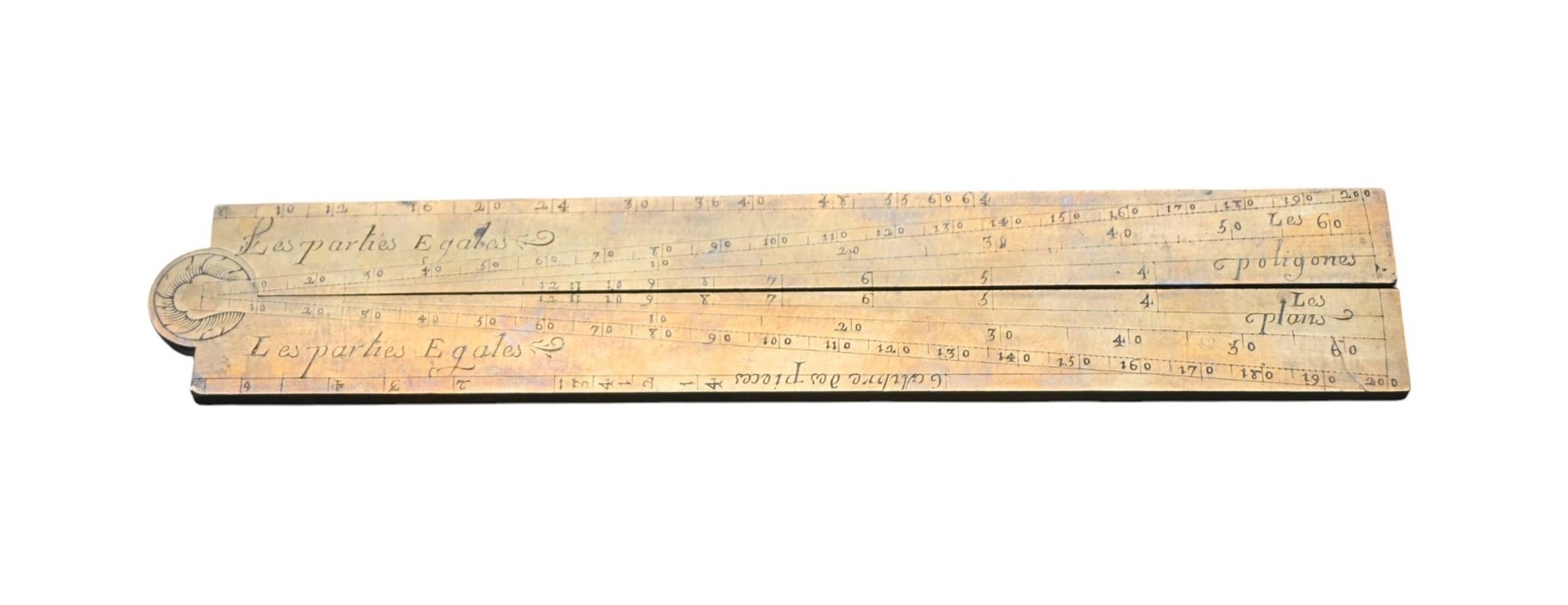 Autre Secteur en laiton massif du XVIIIe siècle, signé Butterfield Paris, 1720-1750 en vente