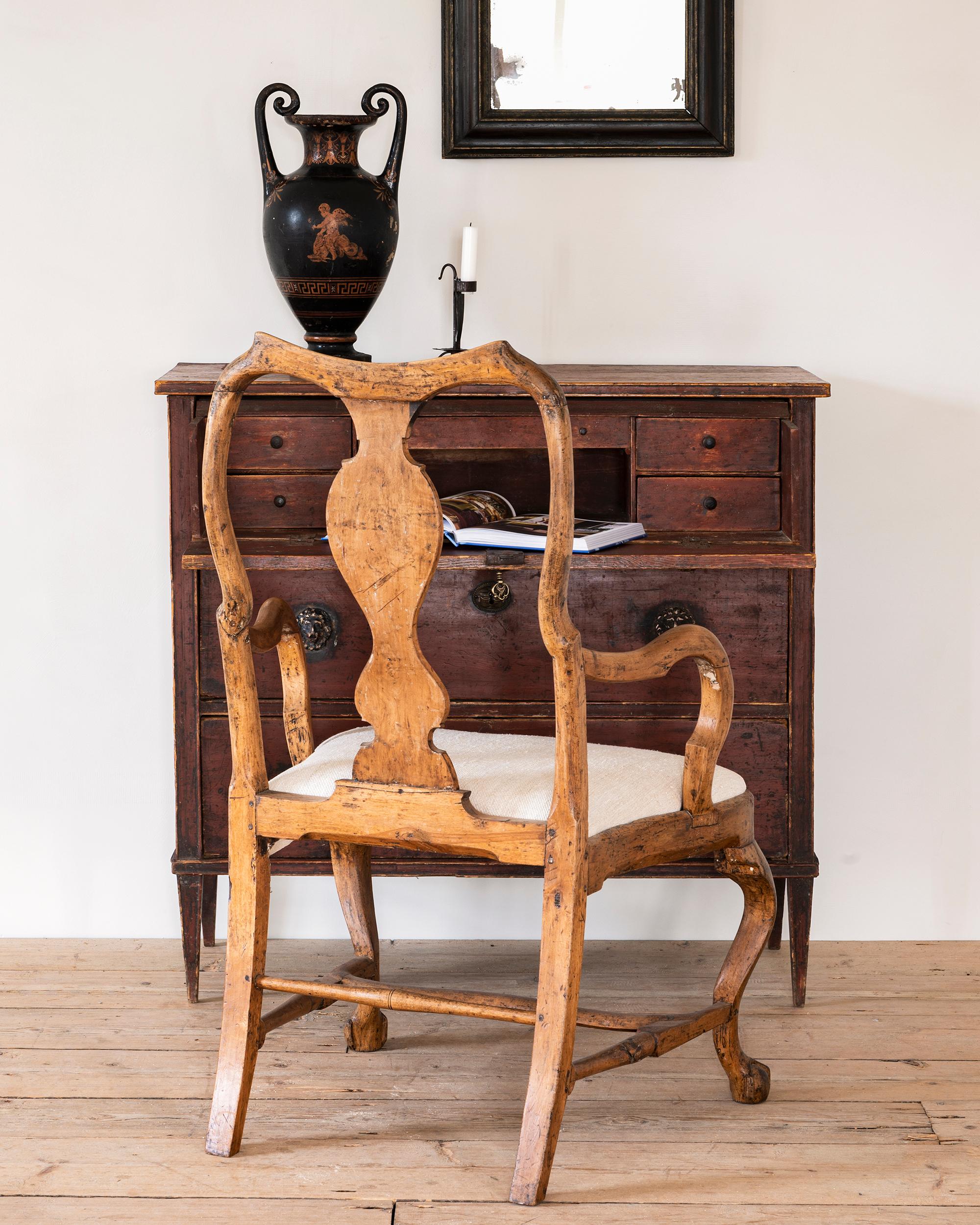 Fine 18th Century Swedish Baroque Armchair For Sale 3