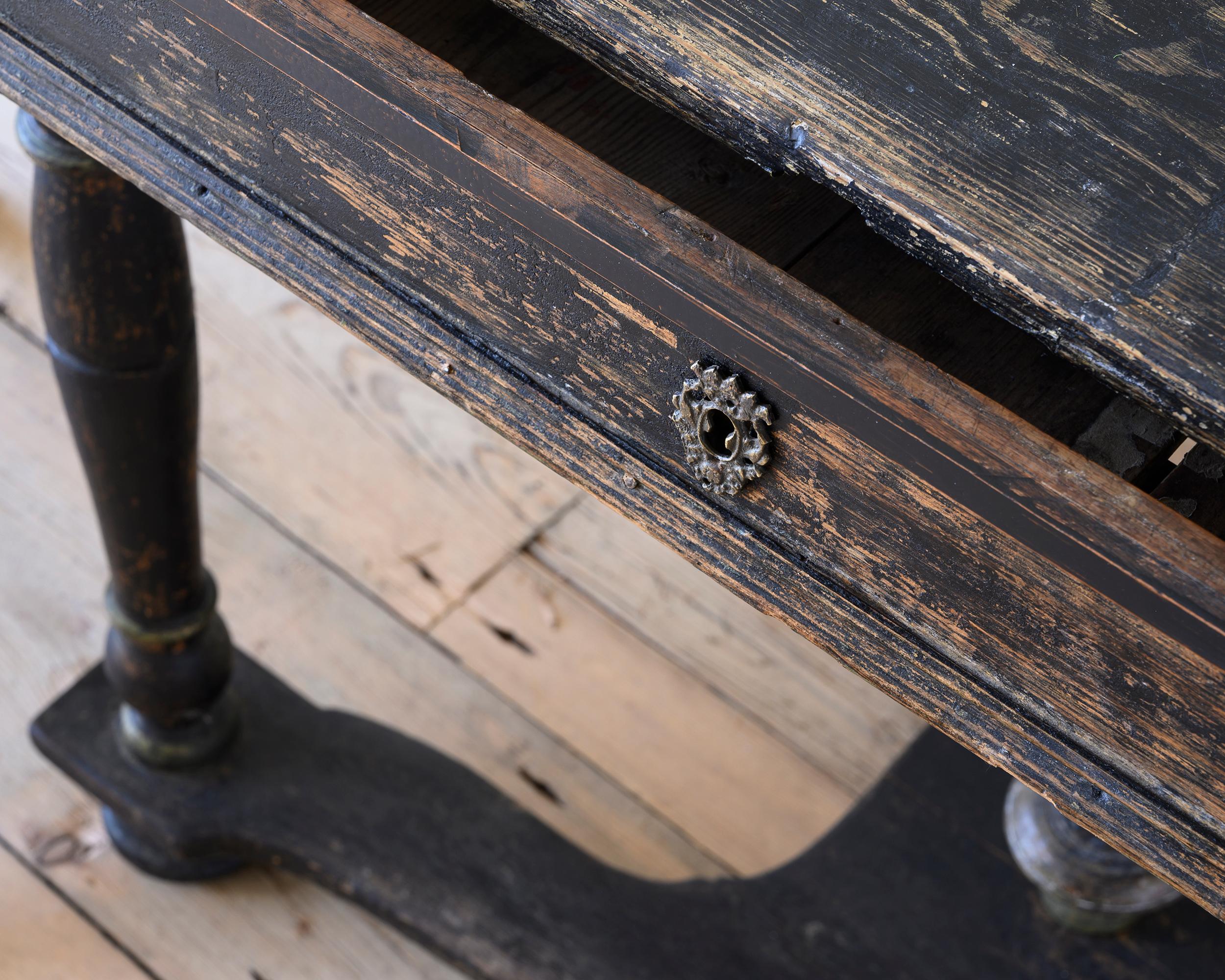 Fine 18th Century Swedish Baroque Console Table 4