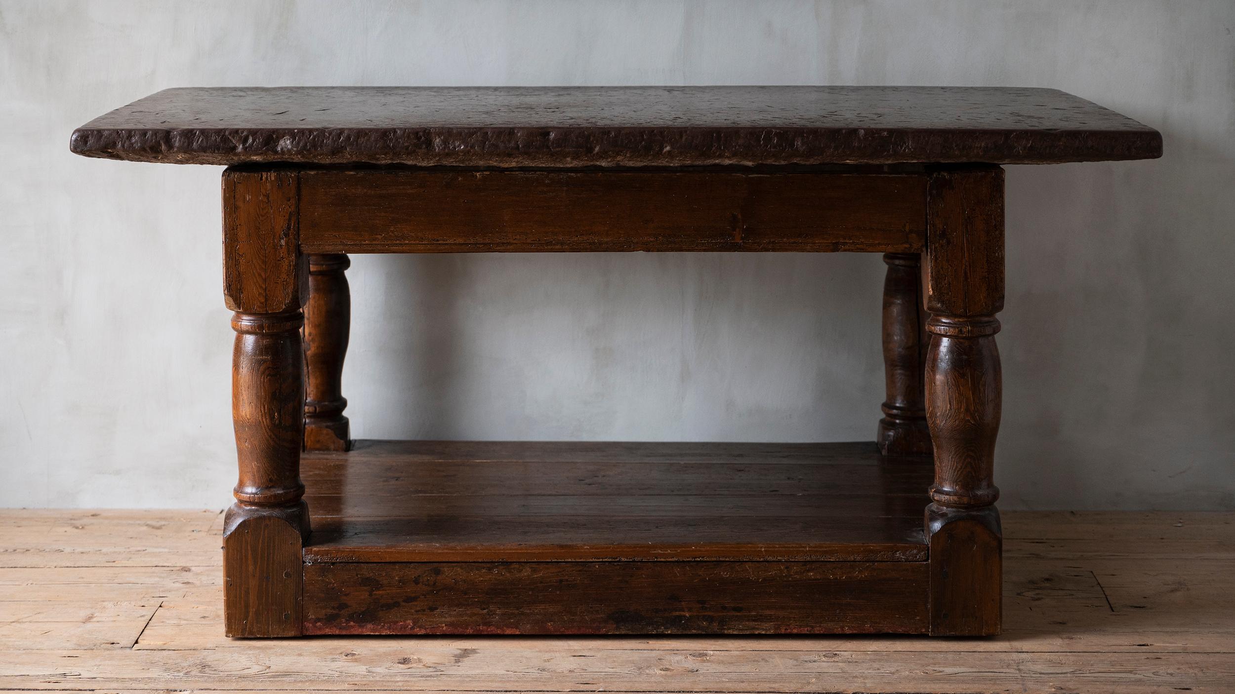 Fine 18th Century Swedish Baroque Stone Table For Sale 7