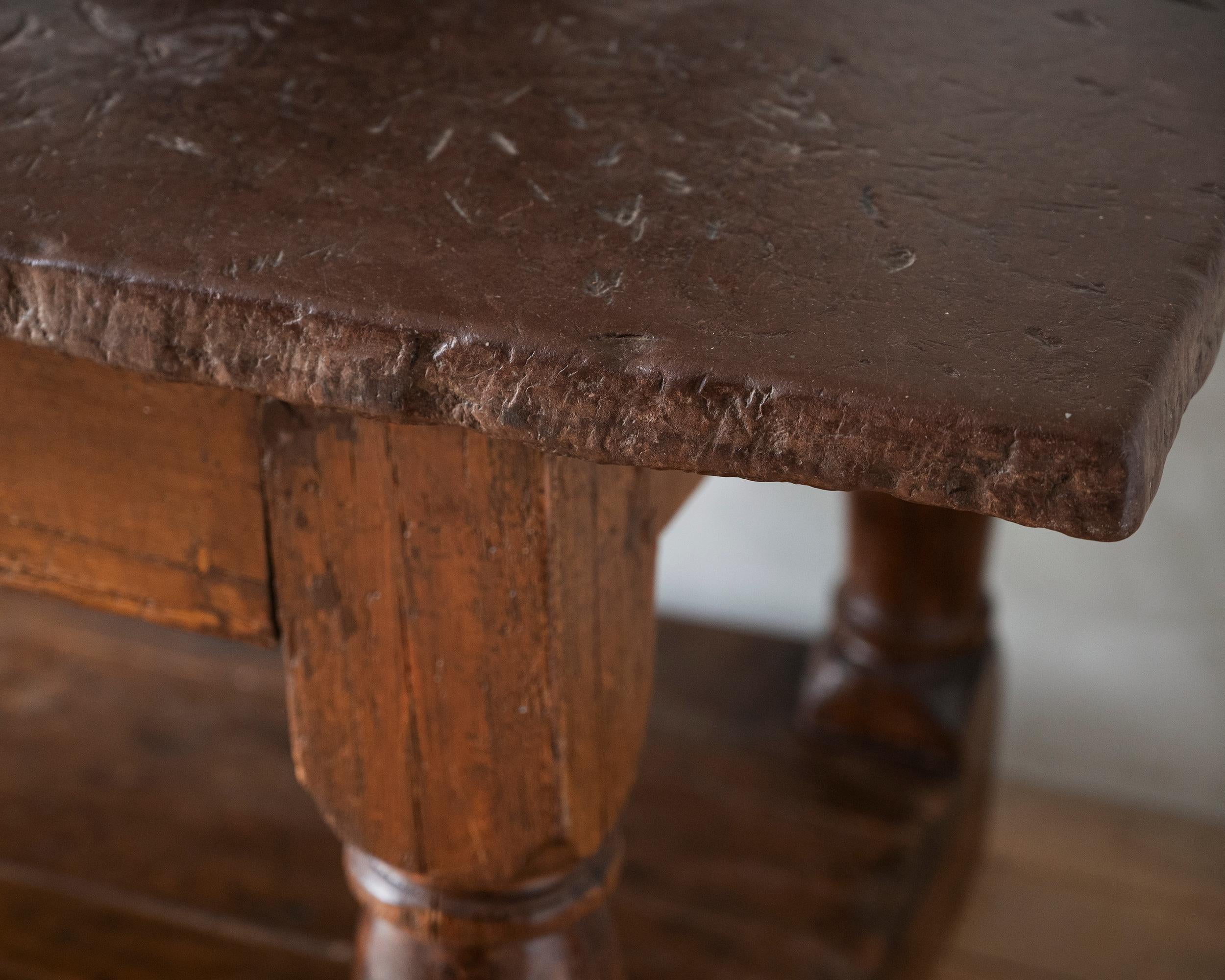 Fine 18th Century Swedish Baroque Stone Table For Sale 1