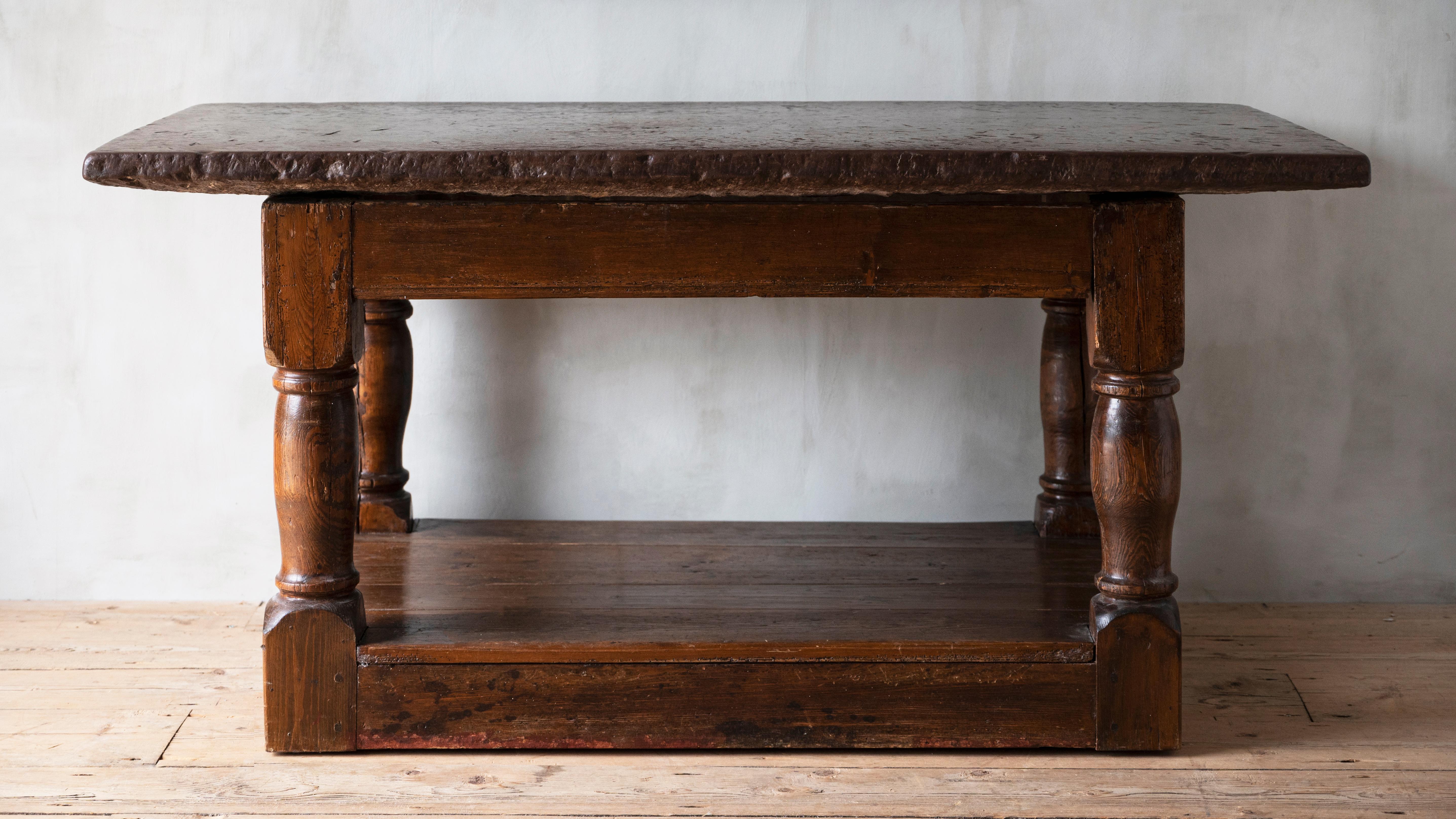 Fine 18th Century Swedish Baroque Stone Table For Sale