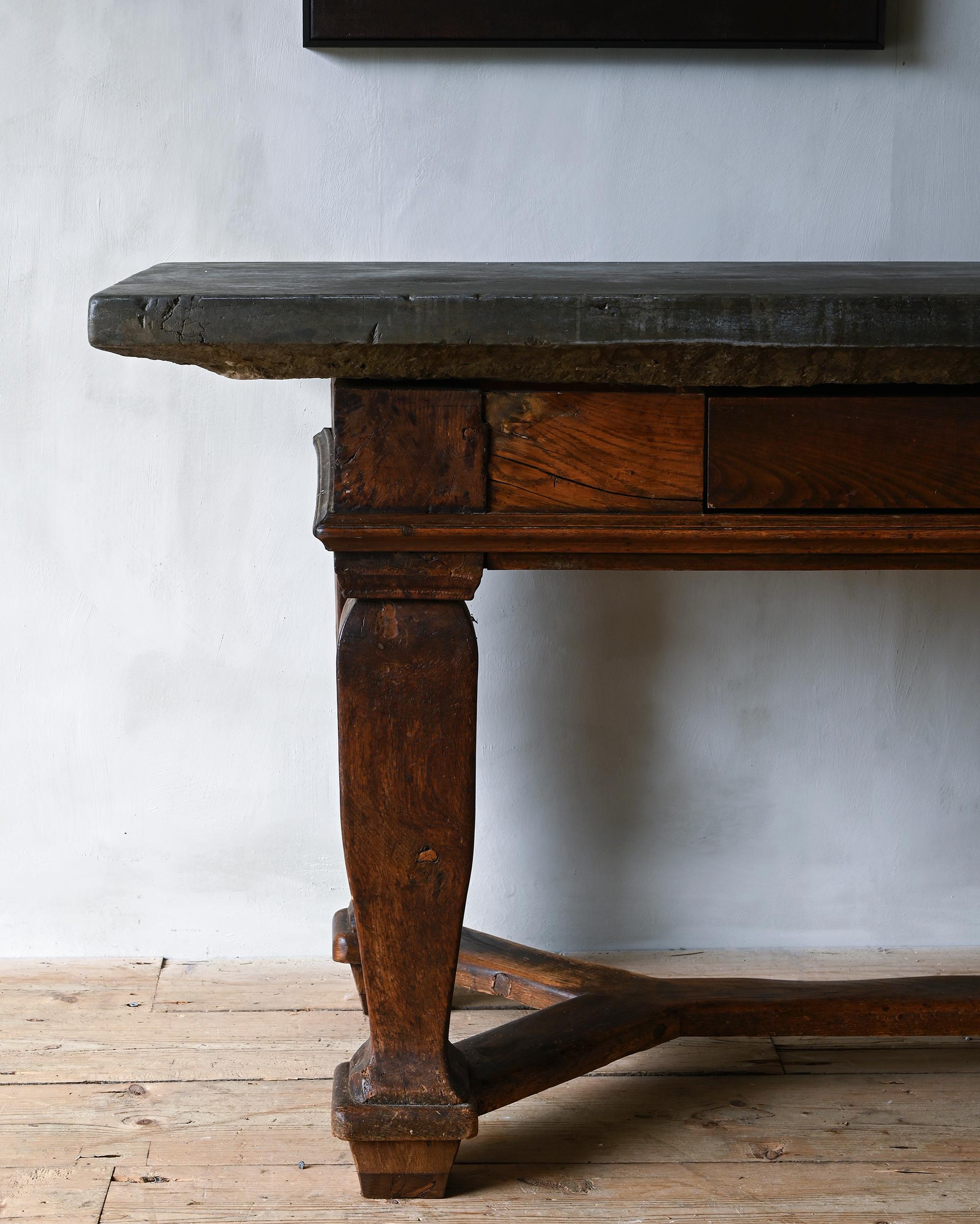 Hand-Crafted Fine 18th Century Swedish Baroque Table