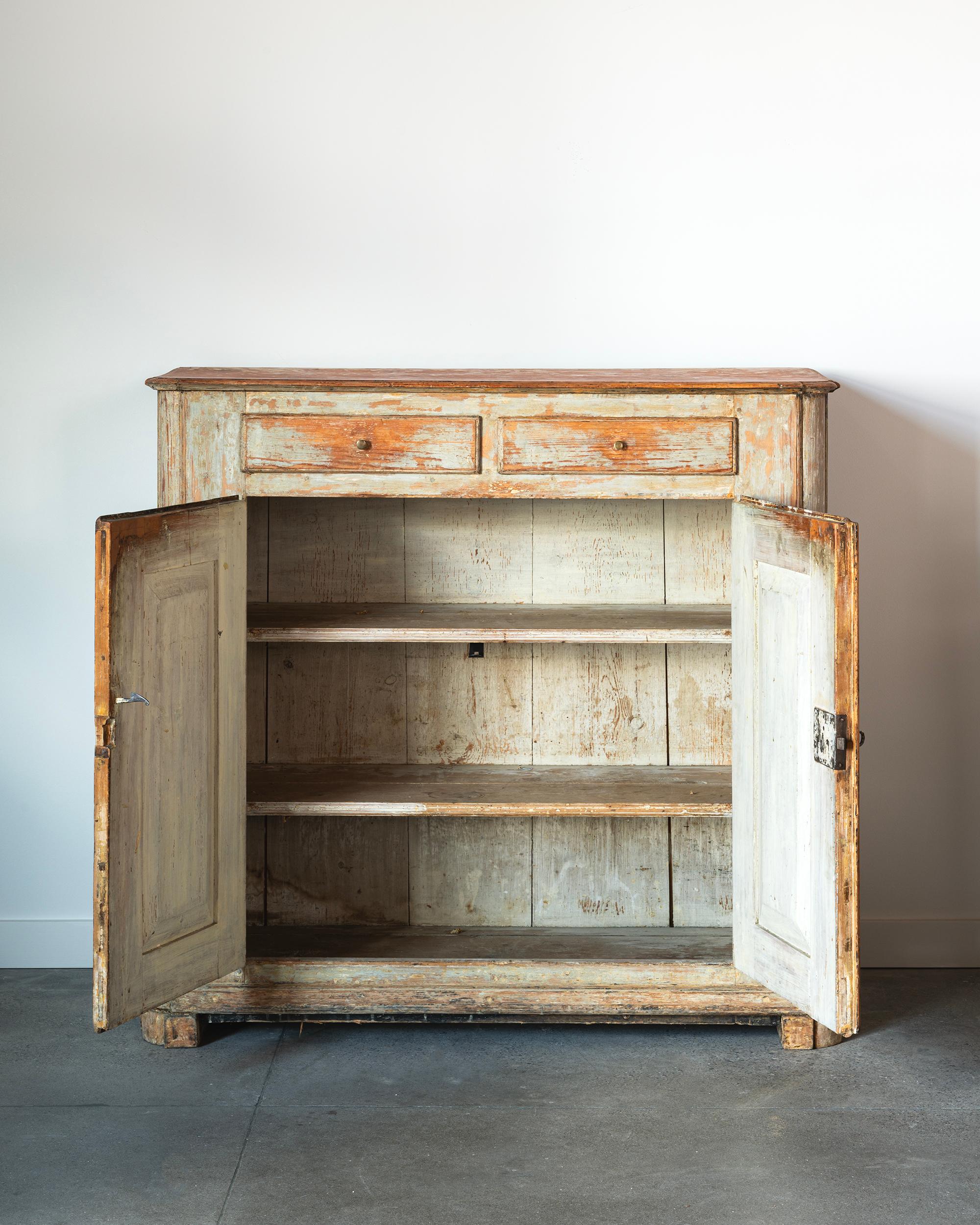 Hand-Crafted Fine 18th Century Swedish Gustavian Buffet For Sale