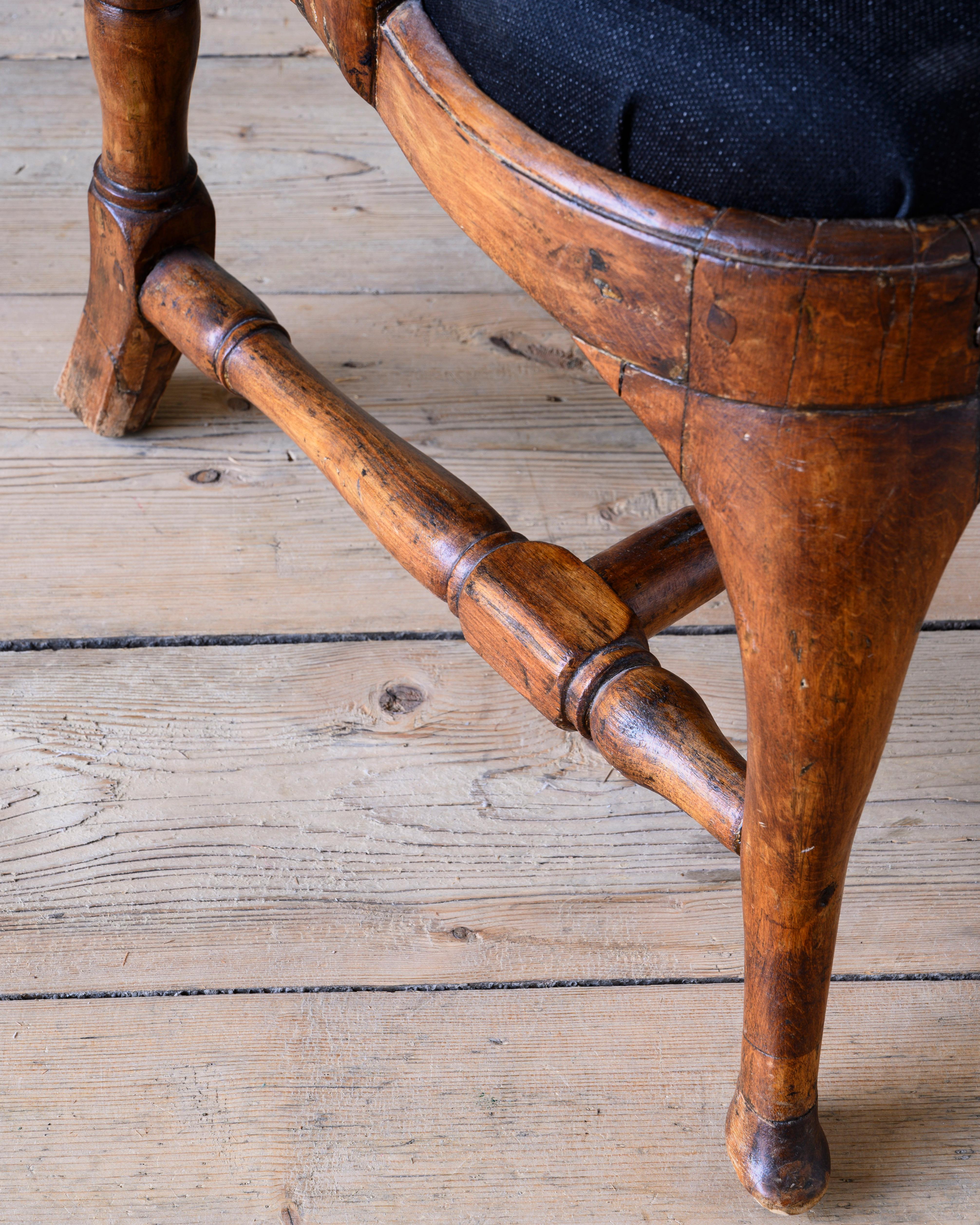 Hand-Crafted Fine 18th Century Swedish Rococo Armchair